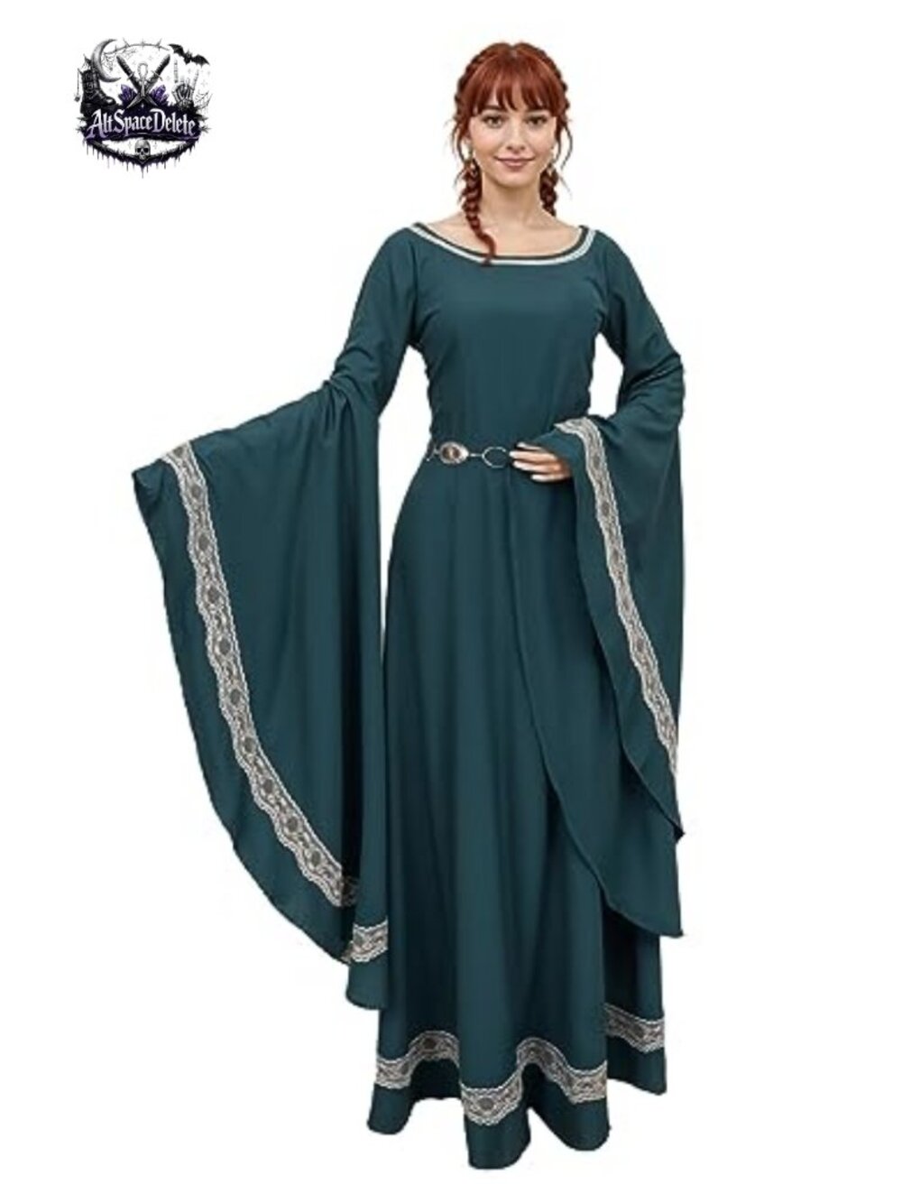 Renaissance Dress Gown Medieval Lace Halloween Costume